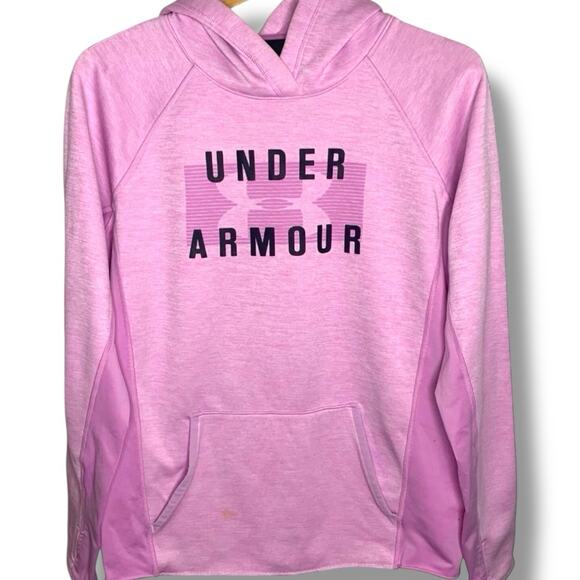 Under Armour Hoodie Women's Size Medium Finger Holes Petal Pink Cold Gear PA3MEP - Picture 1 of 8